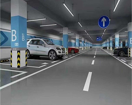 地下車庫-建智水性啞光環(huán)氧地坪漆工程案例